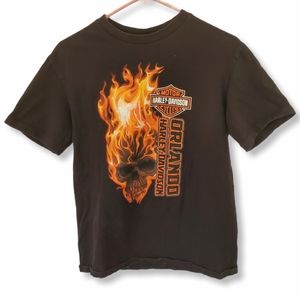 ORLANDO HARLEY DAVIDSON Edgy Motorcycle T-shirt
